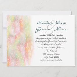 Invitaciones de boda con corazones de acuarela pas