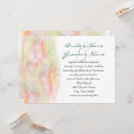 Invitaciones de boda con corazones de acuarela pas