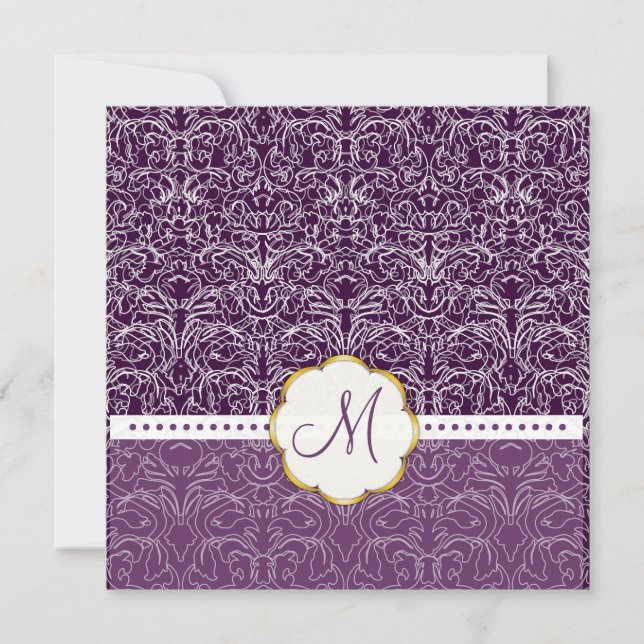 Invitaciones de boda con encaje blanco y acento de (Anverso)