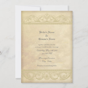Invitaciones de Boda con Estilo de Pergamino Elega