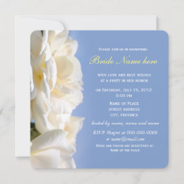 invitaciones de boda con flores de rosa blanca