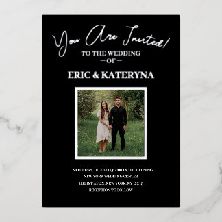 Invitaciones de boda con foto | Acentos de lámina 