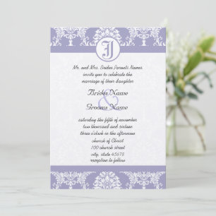 Invitaciones de boda con foto Lavanda Antiguo Dama