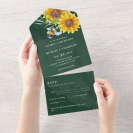 Invitaciones de boda con las abejas rusticas giras