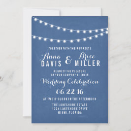Invitaciones de boda con luces de cadena de verano