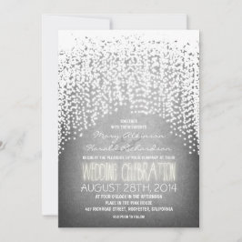 invitaciones de boda con luces de cuerda rústicas