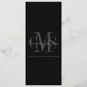 Invitaciones de boda con monograma modernas + cont