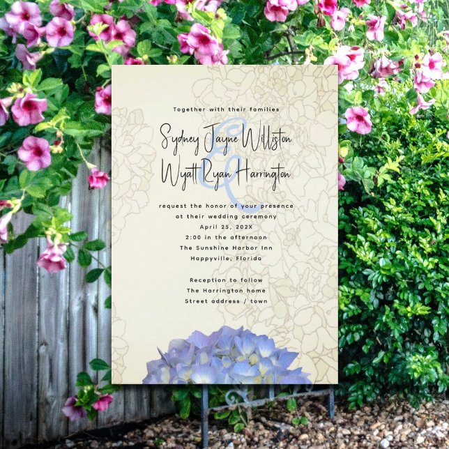 Invitaciones de boda con obra de arte floral de Lu (Subido por el creador)