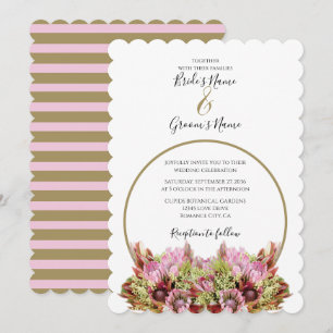 Invitaciones de Boda con Ramo de Flores Silvestres