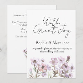 Invitaciones de boda con tema floral elegante
