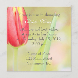 invitaciones de boda con tulipanes rojos