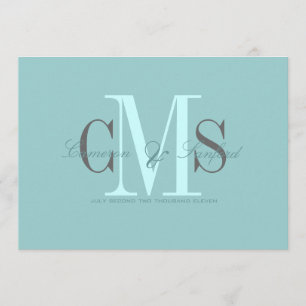 Invitaciones de boda contemporáneas + monocagras