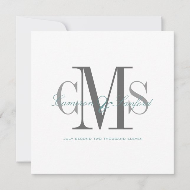 Invitaciones de boda contemporáneas y elegantes (Anverso)