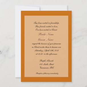 Invitaciones de boda cristianas de otoño de arte f