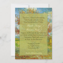 Invitaciones de boda cristianas florales vintage.