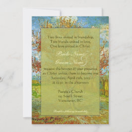 Invitaciones de boda cristianas florales vintage.