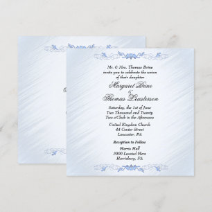 Invitaciones de boda de acento azul