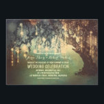 invitaciones de boda de árboles con luces de cuerd<br><div class="desc">Convierte una suite boda romántica con esta hermosa invitación nupcial de ensueño y productos a juego. La invitación de boda vintage perfecta, decorada con luces de trineo colgadas de las antiguas ramas de los árboles. —Póngase en contacto conmigo si necesita ayuda con la personalización o si tiene una solicitud de...</div>