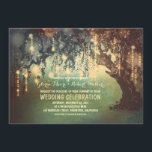 invitaciones de boda de árboles con luces de cuerd<br><div class="desc">Convierte una suite boda romántica con esta hermosa invitación nupcial de ensueño y productos a juego. La invitación de boda vintage perfecta, decorada con luces de trineo colgadas de las antiguas ramas de los árboles. —Póngase en contacto conmigo si necesita ayuda con la personalización o si tiene una solicitud de...</div>