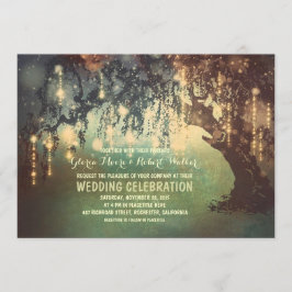 invitaciones de boda de árboles con luces de cuerd
