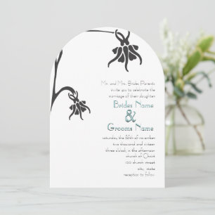 Invitaciones de boda de Art Deco con recortes cris