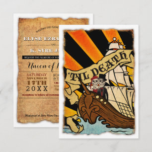 invitaciones de boda de barcos piratas
