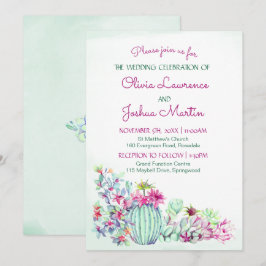 Invitaciones de boda de Cactus