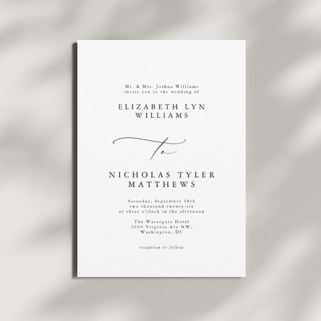 Invitaciones de boda de caligrafía de Londres (Subido por el creador)