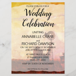 Invitaciones de boda de campo de Australia Outback