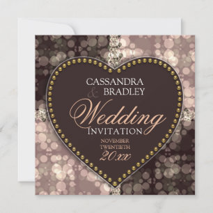 Invitaciones de boda de chocolate con burbujas de