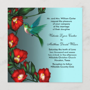 Invitaciones de boda de colibrí