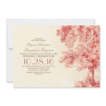 invitaciones de boda de color de color azul de árb