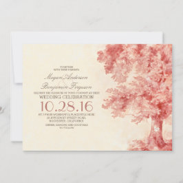 invitaciones de boda de color de color azul de árb