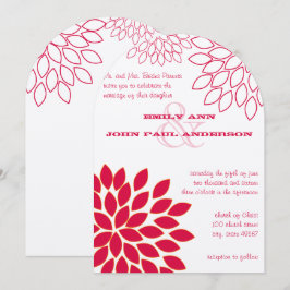Invitaciones de boda de crisantemo floral moderno
