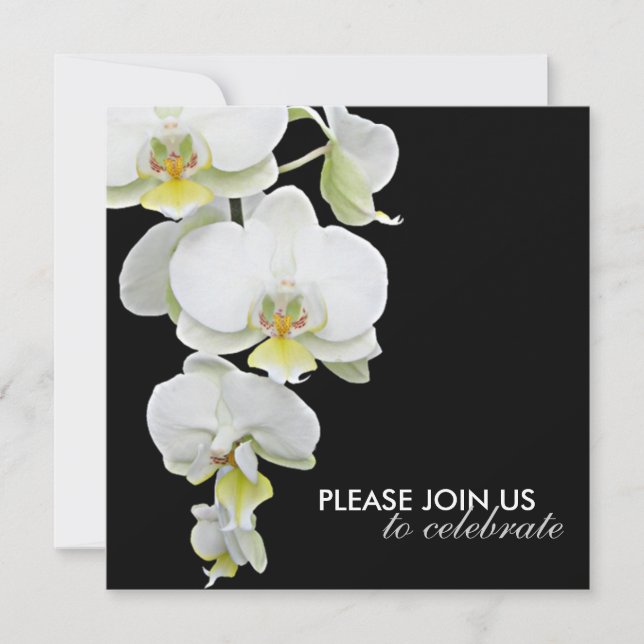 Invitaciones de boda/de cualquier ocasión con orqu (Anverso)