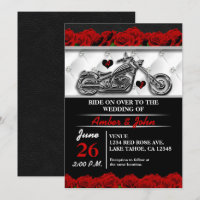 Invitaciones de Boda de Cuero de Motocicleta para