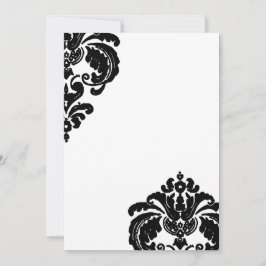 Invitaciones de boda de Damasco negro