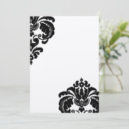 Invitaciones de boda de Damasco negro