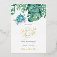 Invitaciones de boda de destino | Tortuga marina