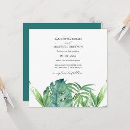 Invitaciones de Boda de Destino Tropical Palma