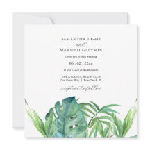 Invitaciones de Boda de Destino Tropical Palma