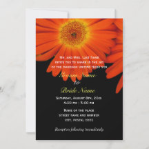 Invitaciones de boda de flores de margaritas de ve