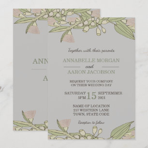 Invitaciones de boda de flores silvestres australi