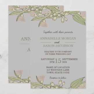 Invitaciones de boda de flores silvestres australi