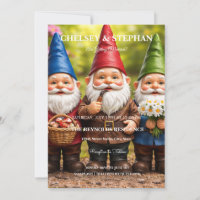 Invitaciones de Boda de Gnomos Descarga Instantáne