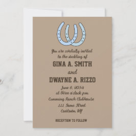 Invitaciones de boda de herradura occidental vaque