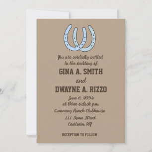 Invitaciones de boda de herradura occidental vaque