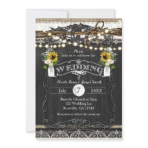Invitaciones de boda de herraduras y flores rústic