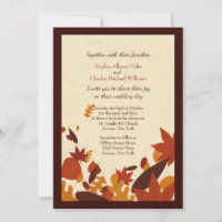 Invitaciones de Boda de Hojas Caídas