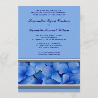 Invitaciones de boda de Hortensia Azul Púrpura